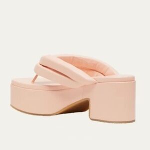 NWT Dries Van Noten Blush Pink Platform Leather Sandals Size 8.5